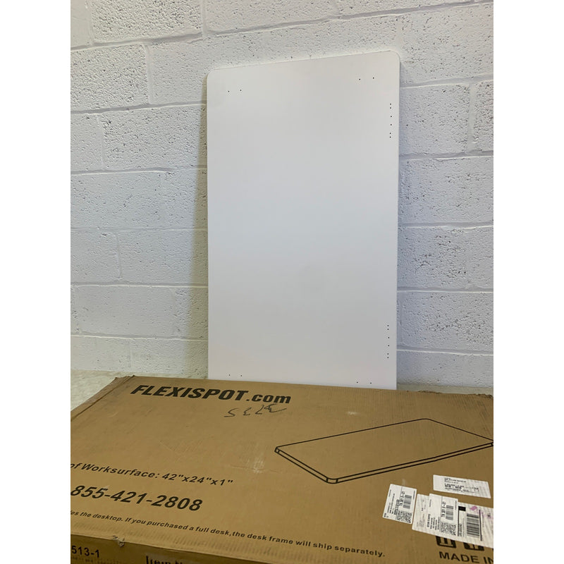 Flexispot Desk Top Only, WHITE 42" x 24" x 1" Rectangular, Rounded Corners