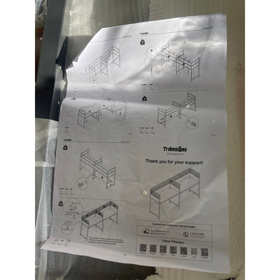 Tribesigns 94" 2 Person Office Desk w Privacy Panel Long Double Computer Desk
