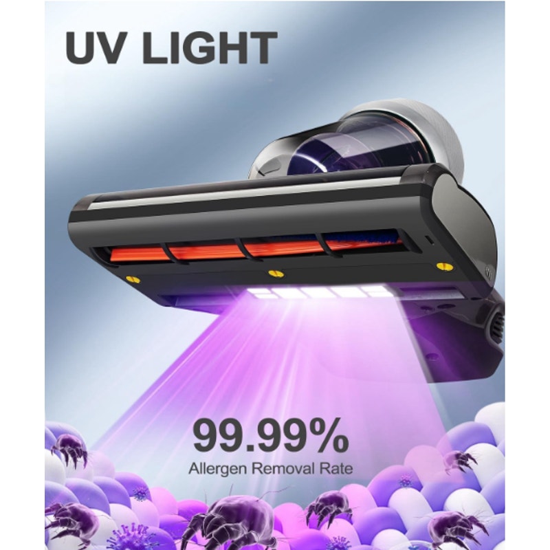 Jimmy Mattress Vacuum Cleaner, Anti-allergen Bed Vacuum Cleaner with UV-C Light