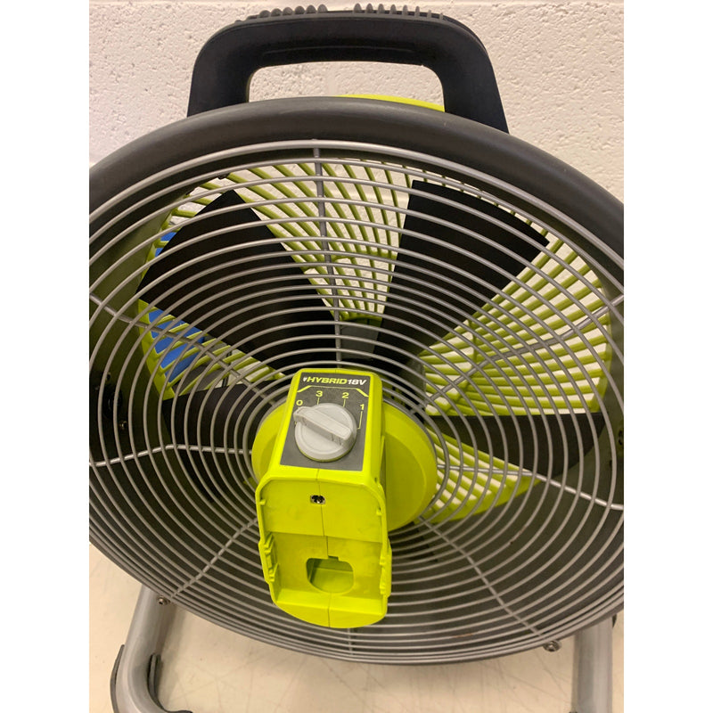 RYOBI ONE+ 18V Cordless Hybrid WHISPER SERIES 14 in. Air Cannon Fan (FAN ONLY)