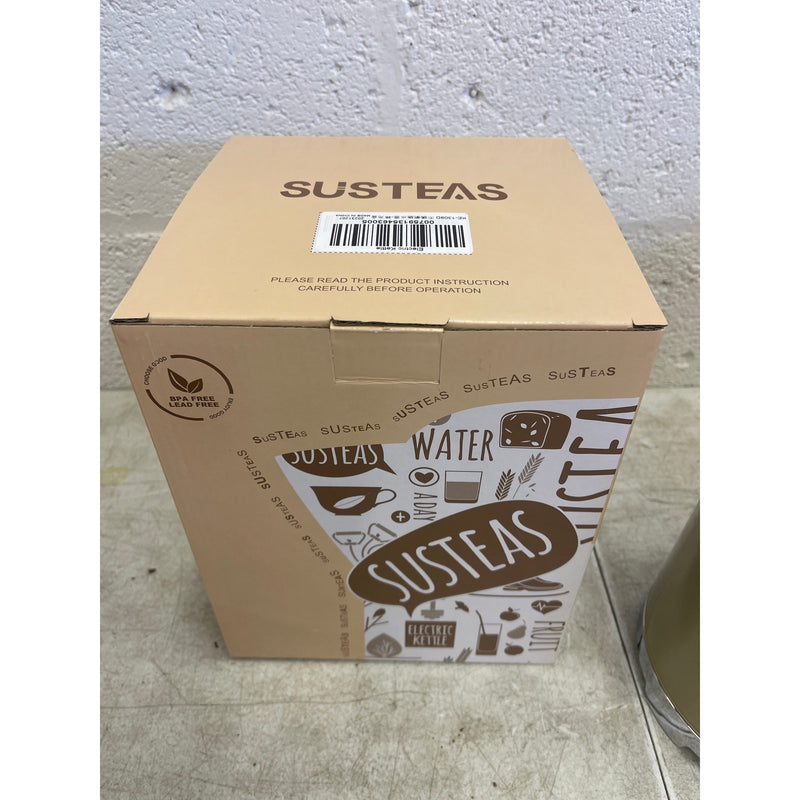 SUSTEAS Electric Kettle 57oz Hot Tea Kettle Water Boil Stainless Steel - Gold