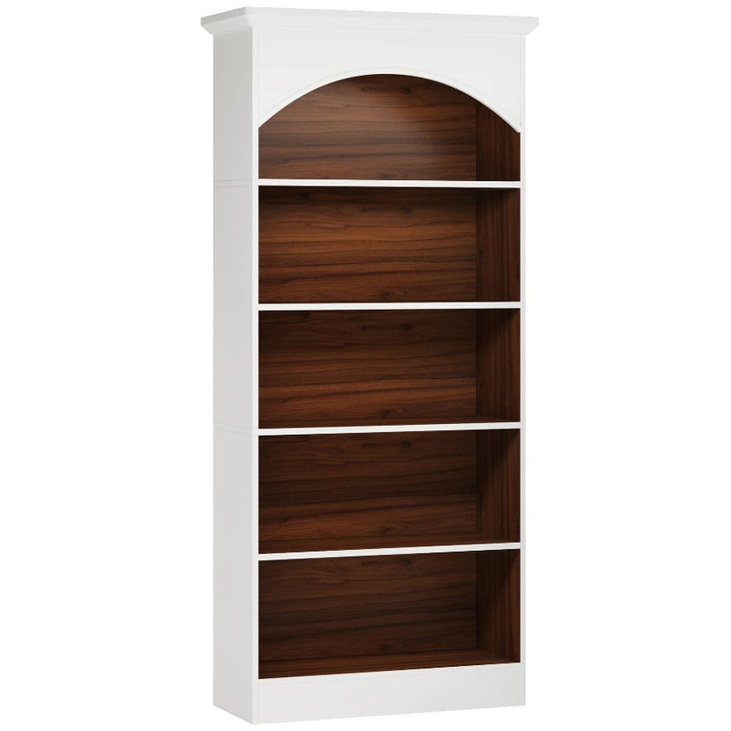 Tribesigns 5-Shelf Bookcase, 70.9" Tall Bookshelf with Storage Shelves White