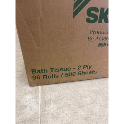 SKILCRAFT Toilet Tissue 2-Ply Toilet Paper, 500 Sheets per Roll, 96 Rolls in Box