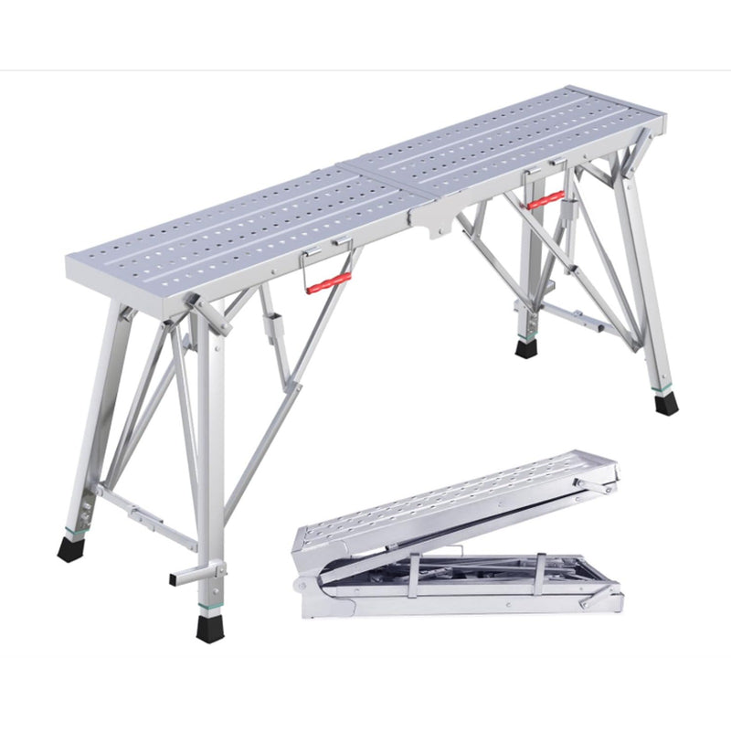 DaoLift 78.74"x9.84 Carbon Steel Scaffolding Platform of Cap 660 LBS 40-65" H