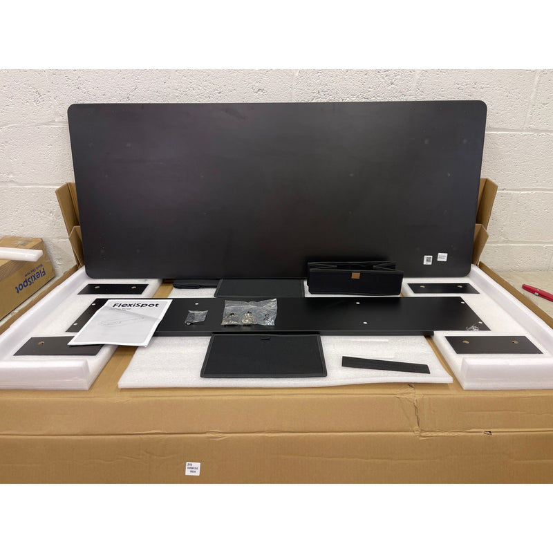 TOP ONLY FLEXISPOT Standing Desk Top w Drawers Solid 1-Piece 55"x28" Black