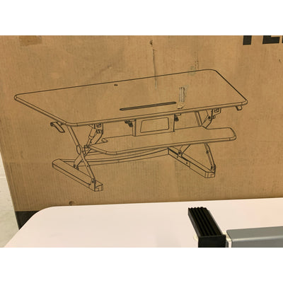 FlexiSpot Standing Desk 47" Computer Riser Keyboard Tray WHITE M3W SEE DETAILS