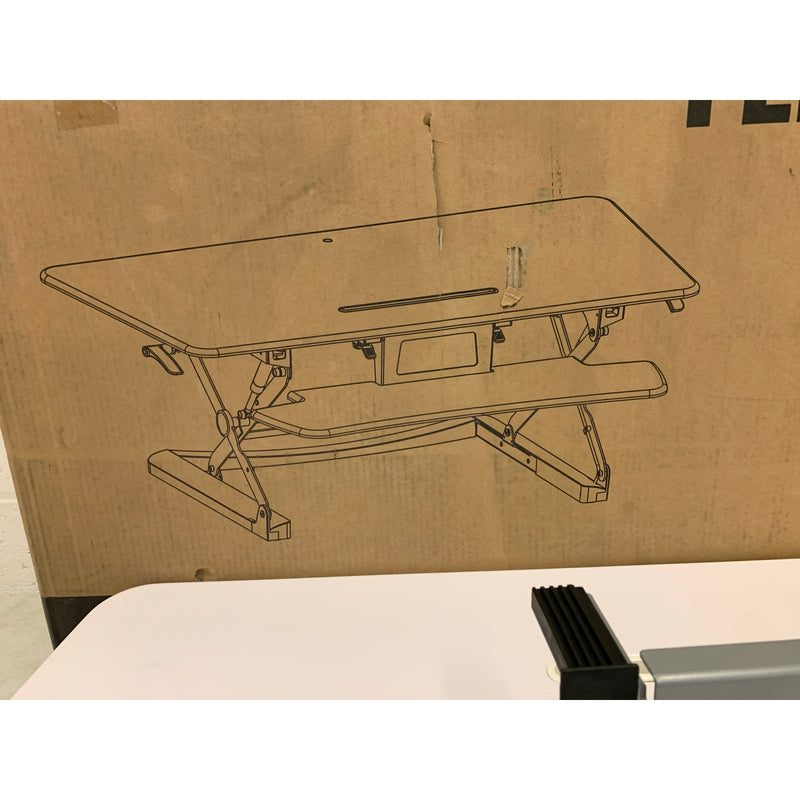 FlexiSpot Standing Desk 47" Computer Riser Keyboard Tray WHITE M3W SEE DETAILS