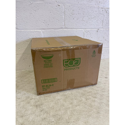 Eco-Products 24 oz. White Compostable Sugarcane Coupe Bowl - 400/Case epbl24c