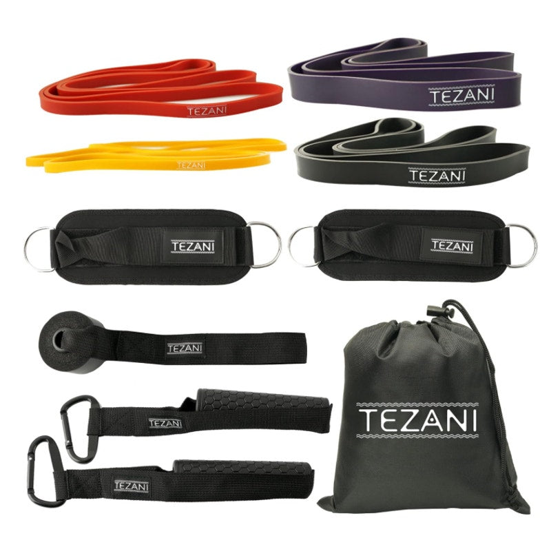 Pull Up Handles & Pull Up Assist Resistance Band Set for Exercise & Workout