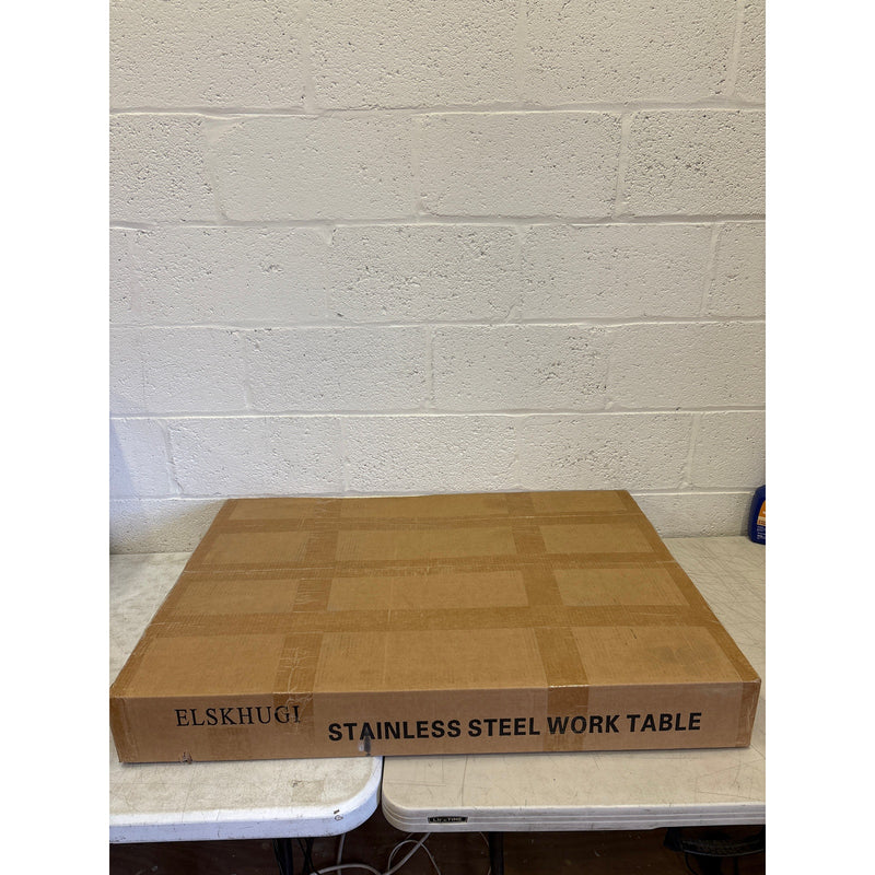 ELSKHUGI Stainless Steel Prep and Work Table 36" x 24" w Wheels & Bottom Shelf