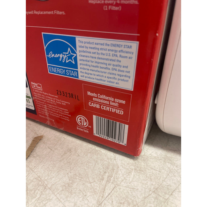 Honeywell Air Purifier 100sqft Dual Action Air Filter HHT270 Tabletop Small Room