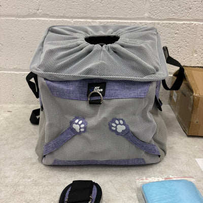 JOYTUTUS Small Pet Carrier Dog & Cat Backpack for Bike or Shoulder Strap, Purple