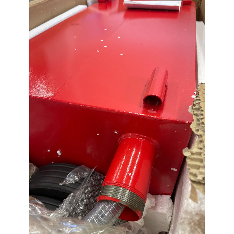GARVEE 40-Gal Gas Caddy with Pump, No Front Wheels, Fuel Storage - Red