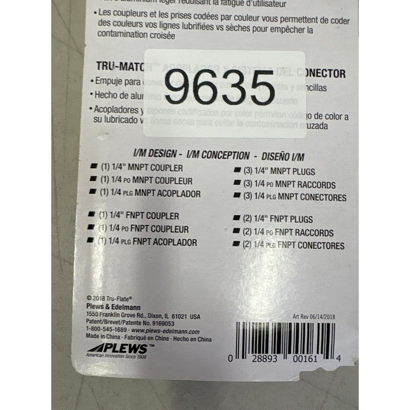 Tru Flate I/M Style Tru-Connect Kit, 7 Piece, Coupler and Plug Kit  13-209R