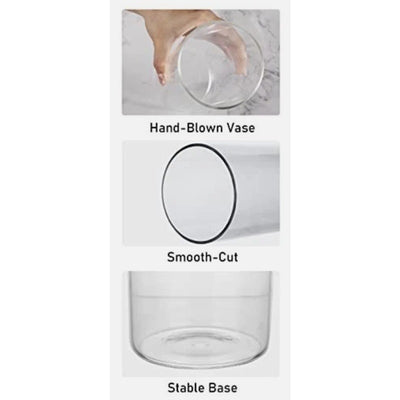 12-Pack 10” x 3.25" Clear Glass Cylinder Candle Holders, Vases, Home Decorations