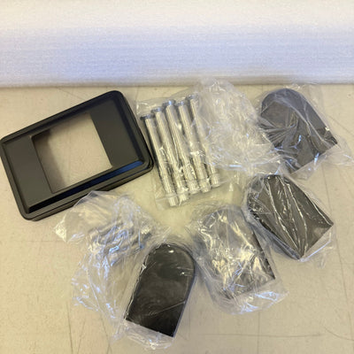 Domart Stainless Steel Square Glass Railing Post System with Clamp, 85cm, Black