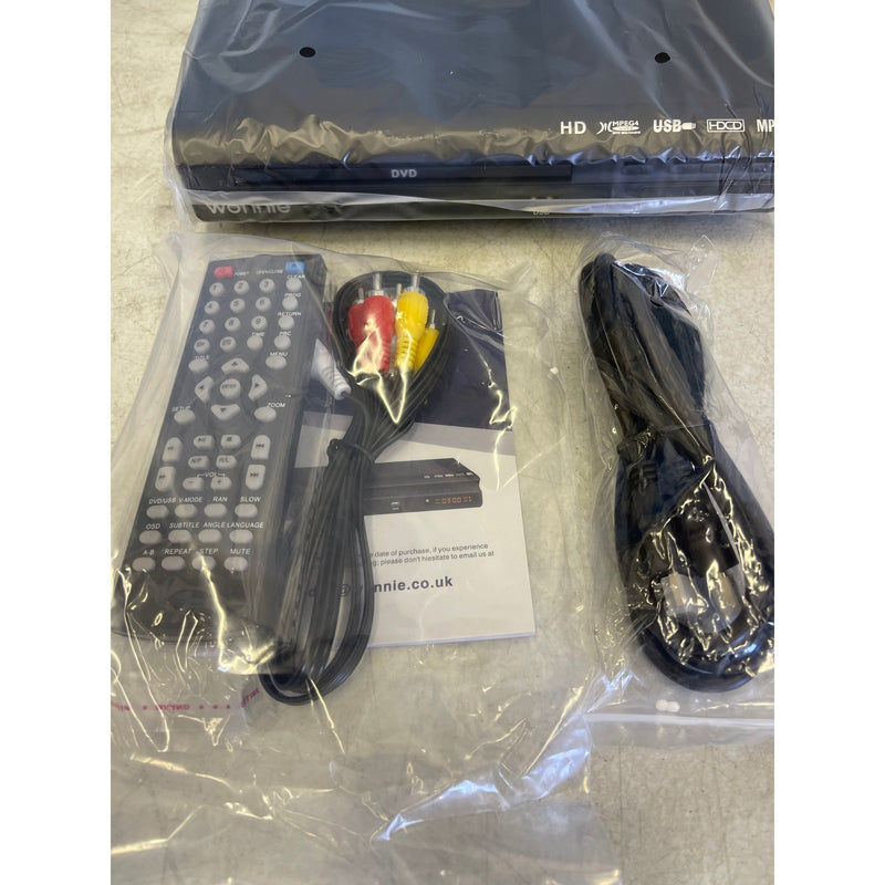 WONNIE HD DVD Player for TV, CD Players for Home Remote Control Included Black