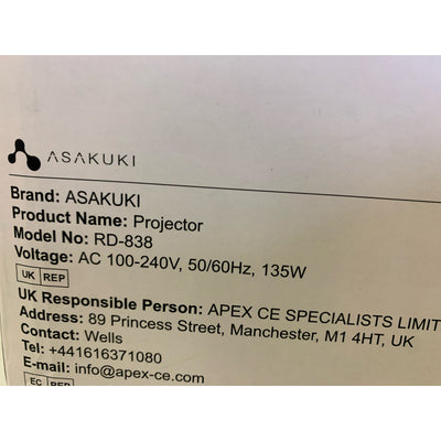 ASAKUKI Projector with WiFi and Bluetooth, Native 1080P 4K Support 450 ANS