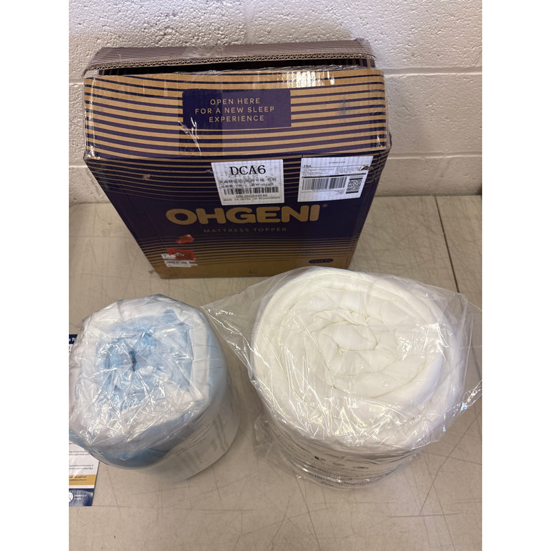OhGeni Cooling 4-in Dual Layer Twin-XL Mattress Topper, College Dorm / Apartment