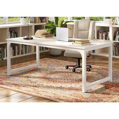 Tribesigns Rectangular Table Computer Desk Conference Table 71" x 32" White