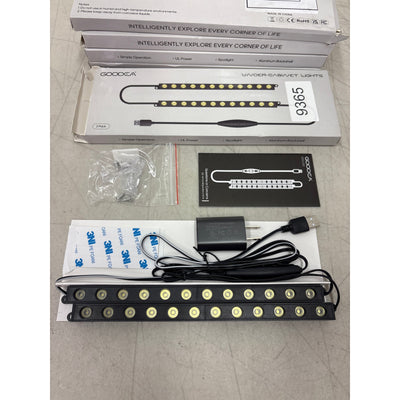 5-Packs-Of-2 Goodea Plug In Under Cabinet Light Strips, 10 Inch, Dimmable Black