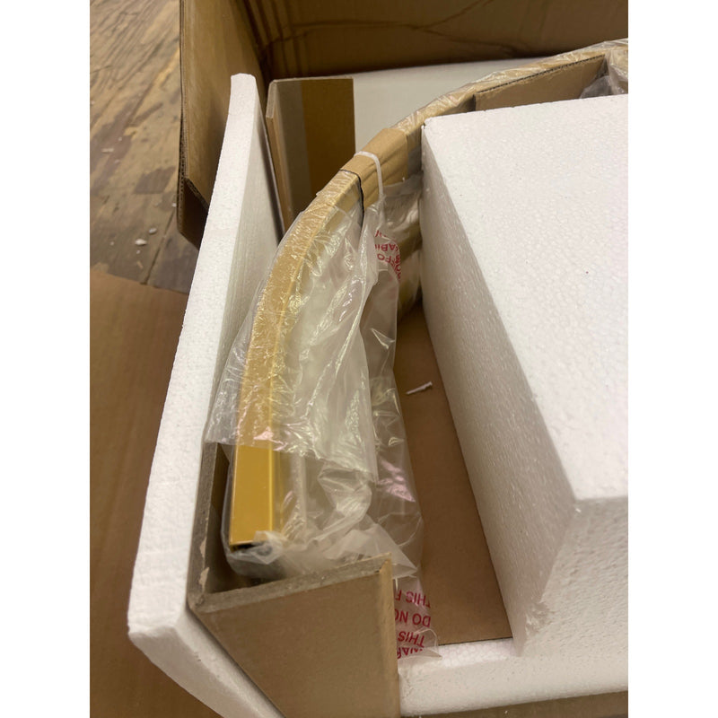 Tribesigns 39" White Faux Marble Entryway Hallway Table Gold Frame Console Table