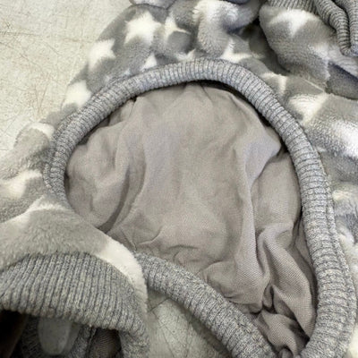 UGG Avery Small Glacier Gray Stars Hooded Soft Dog Pajama - 9-11" Collar