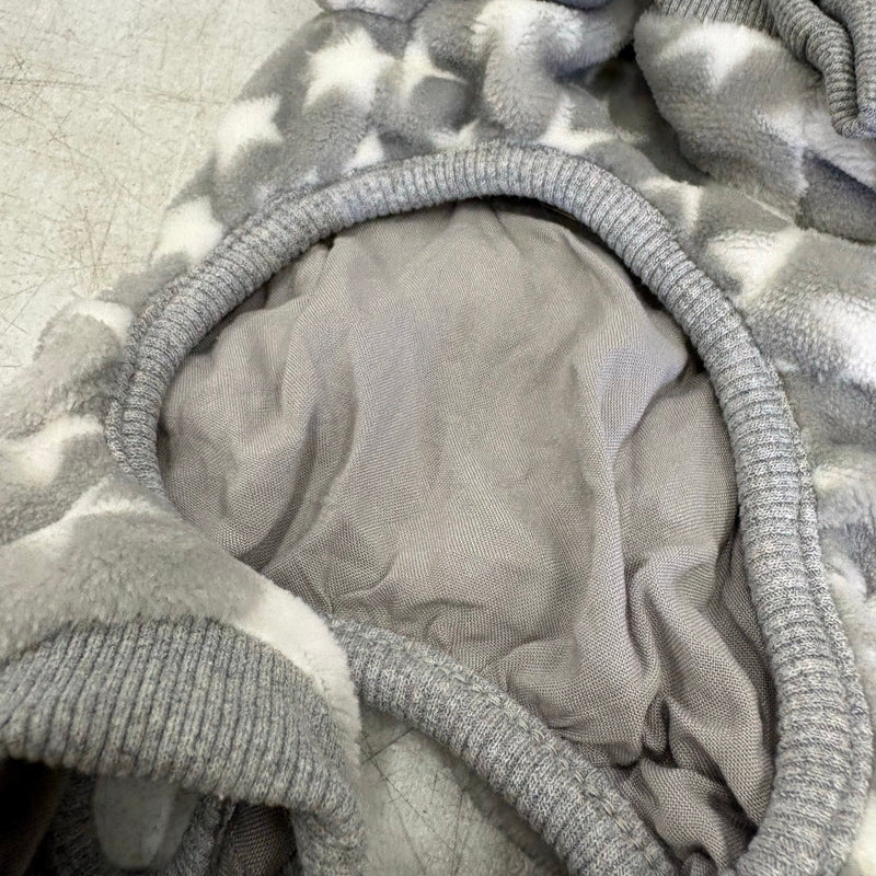 UGG Avery Small Glacier Gray Stars Hooded Soft Dog Pajama - 9-11" Collar