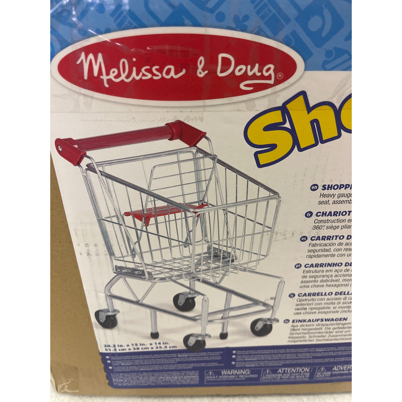Melissa & Doug Toy Shopping Cart With Sturdy Metal Frame 20.2 x 15 x 14 inches