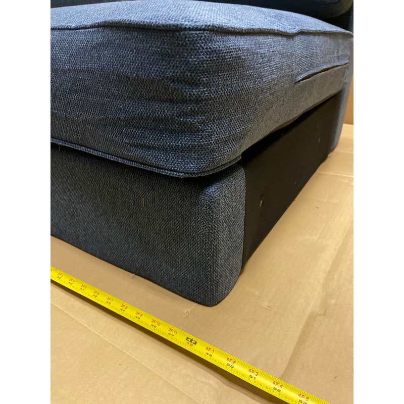 47x37x31" Floor Couch, Love Seat, Living Room Furniture w Cushions, No feet Blue