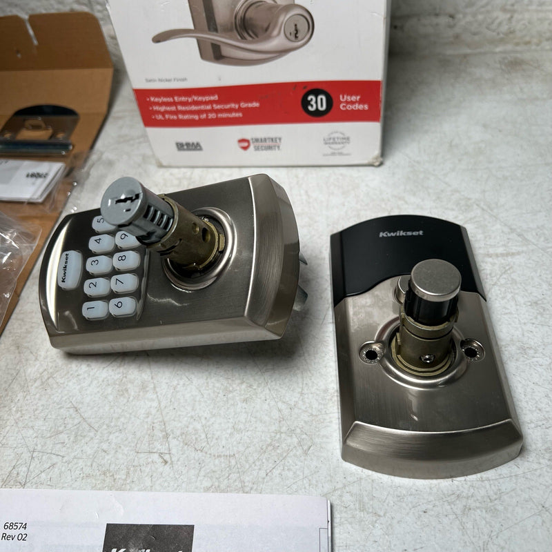 Kwikset 917 SmartCode Satin Nickel Keypad Electronic Single-Cylinder Door Lever