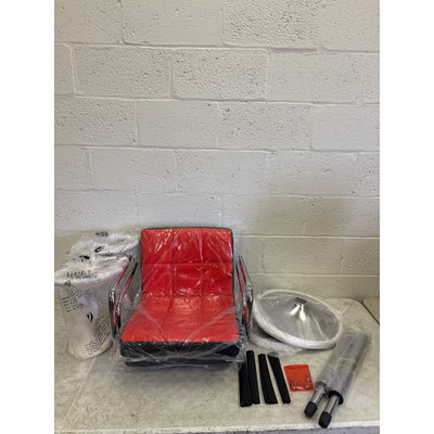 Jinsi Nan Set-of-2 Bar Chairs Bar Stools w Back/Arms Footrest Adjustable Height