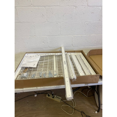 FLEXIMOUNTS  Overhead Garage Storage Adjustable Ceiling Storage Rack 3'x6' White