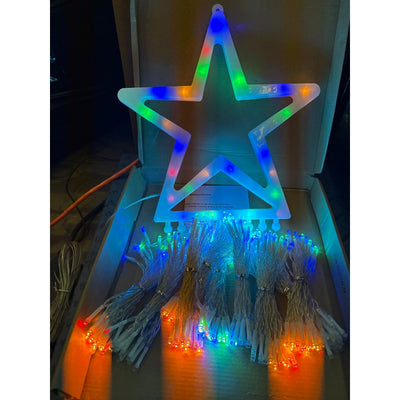 Christmas Decorations Outdoor,11.5 ft 317 LED Star Christmas Tree Lights,8 Modes