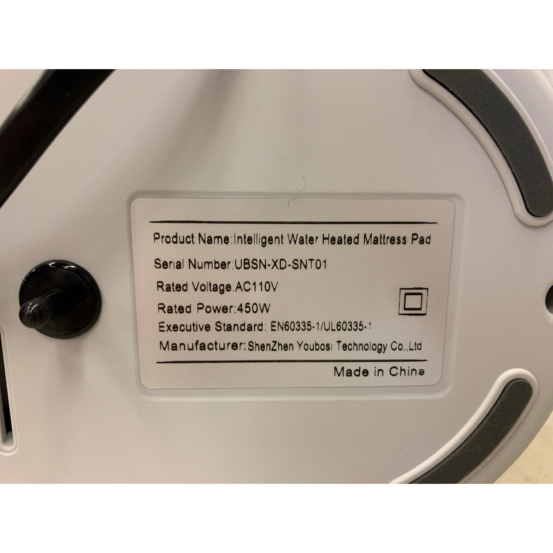 U-BOSS INC Water Heated Mattress Pad for Beds with Timer, Gray, 60" x 70" QUEEN