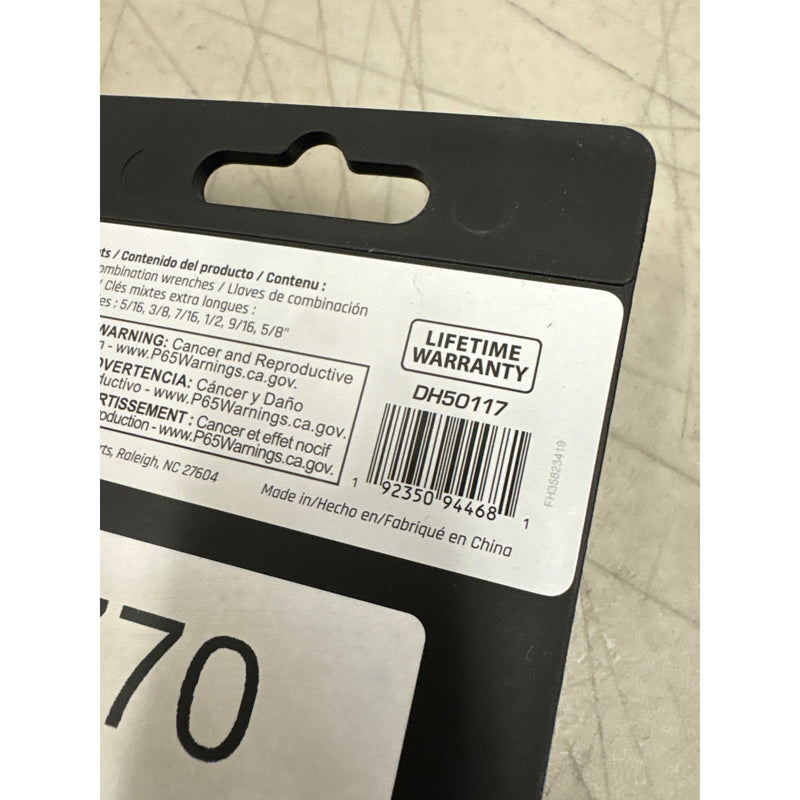 DieHard Extra Long Combination Wrench Set, SAE, 6-Piece, Hand Tools - DH50117