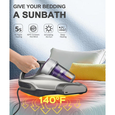 Jimmy Mattress Vacuum Cleaner, Anti-allergen Bed Vacuum Cleaner with UV-C Light