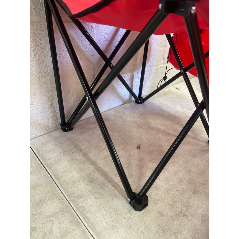 Vingli 31" Portable Folding Camping Chair with Cup Holder & Carrying Bag, Red