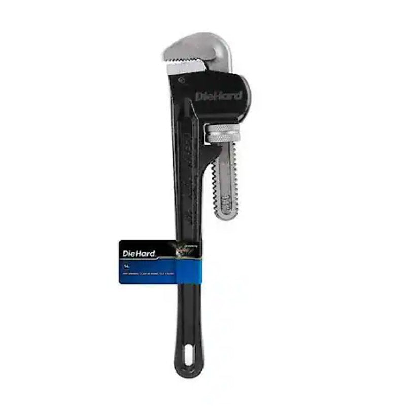 DieHard Pipe Wrench 14", Hand Tools, Heavy Duty, Adjustable Jaw - DH50076