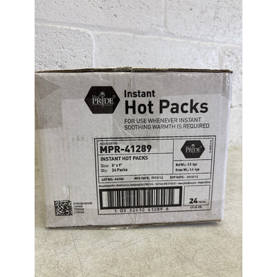 24-Pack MED PRIDE Instant Hot Packs Disposable, Pain Relief, Instantly, 5"x9"