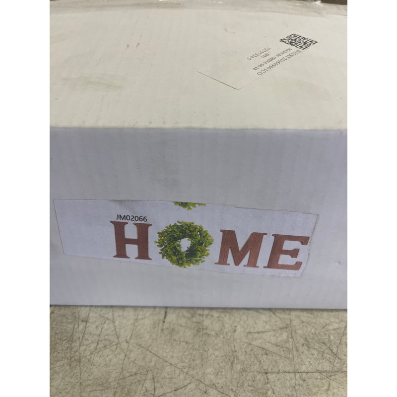 Farmhouse Wall "HOME" Sign Artificial Eucalyptus Rustic Wooden Hanging Letters