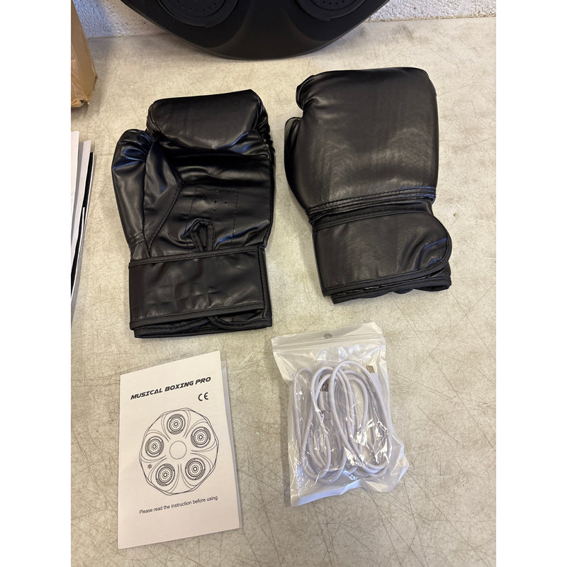 Musical Boxing Pro with Gloves, Controls for Speed and Mode, Bluetooth - Black