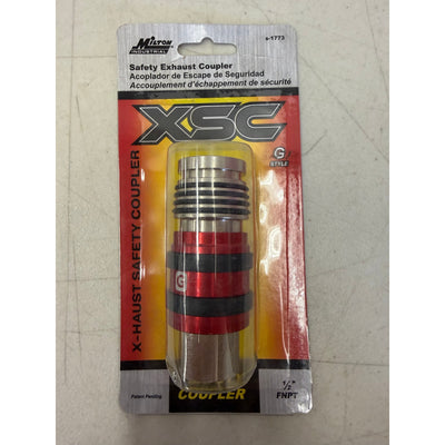 Milton 2 In 1 Safety Exhaust Coupler 1/2in FNPT x 1/2in Body Flow, G Style