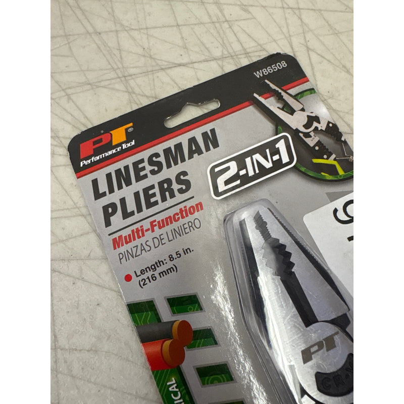Performance Tool 8-1/2 in. Multi-function Linesman Pliers, Hand Tools - W86508