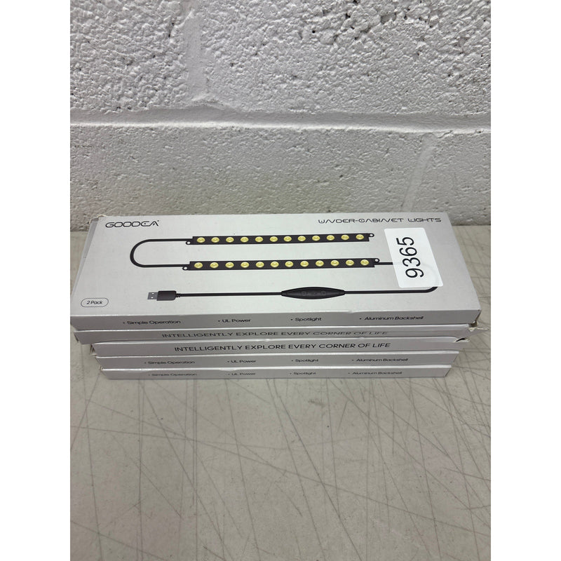 5-Packs-Of-2 Goodea Plug In Under Cabinet Light Strips, 10 Inch, Dimmable Black