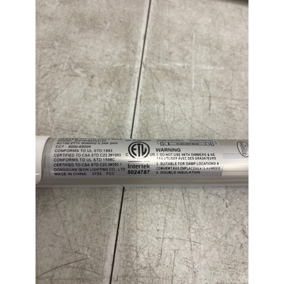 4-PACK JESLED Dual Row T8 LED Tube Light 4FT 24W Clear 3200Lm Double Ended Power