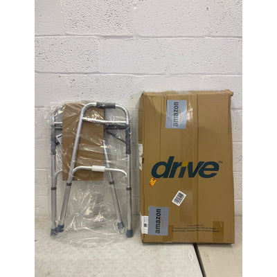 Drive Medical Deluxe 2-Button Folding Walker, Silver, 10200-1 Lightweight