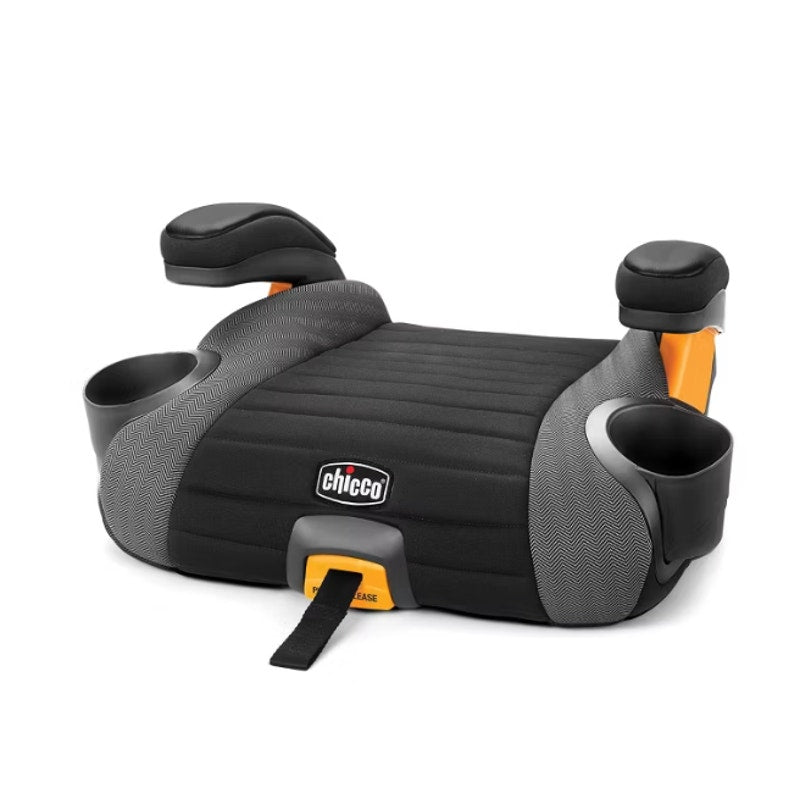 Chicco GoFit Plus Backless Booster Car Seat, 2 Cupholders, Washable Seat - Black