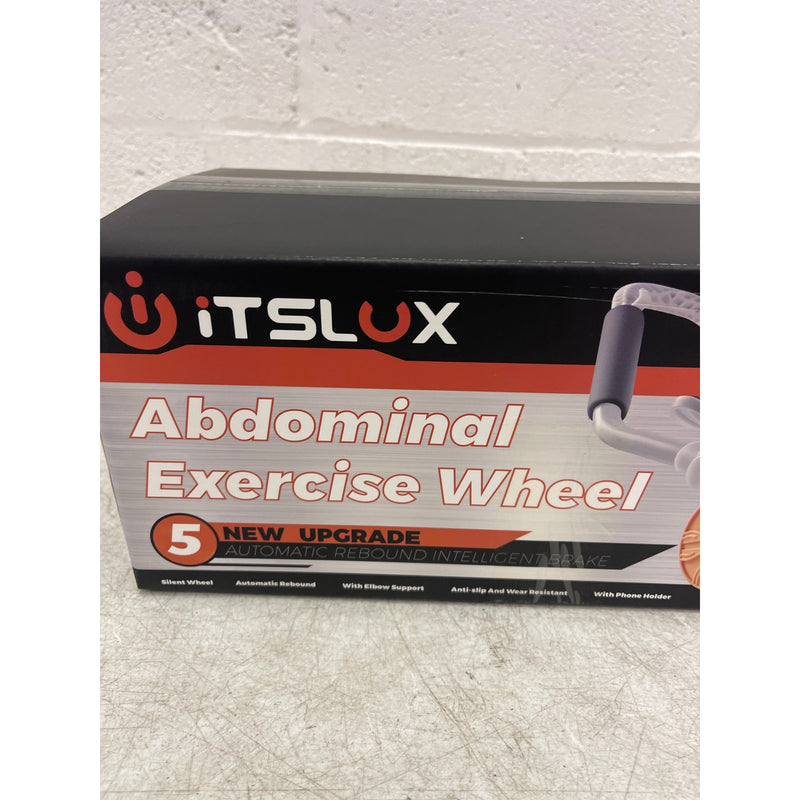 ITSLUX Automatic Rebound Abdominal Wheel with Phone Holder, Silent Wheel Orange