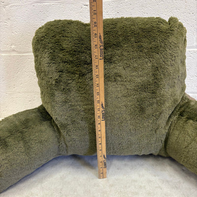 UGG Plush Backrest Pillow, 36"W x 20"H Reading Pillow Soft - Green Fuzzy Design